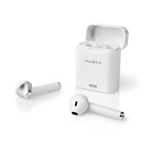 Juhtmevabad kõrvaklapid, Fully Wireless, Bluetooth, valge