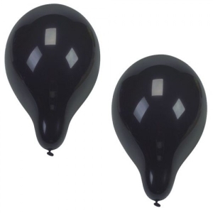 Õhupallid 25cm 10tk mustad, sobivad heeliumiga täitmiseks