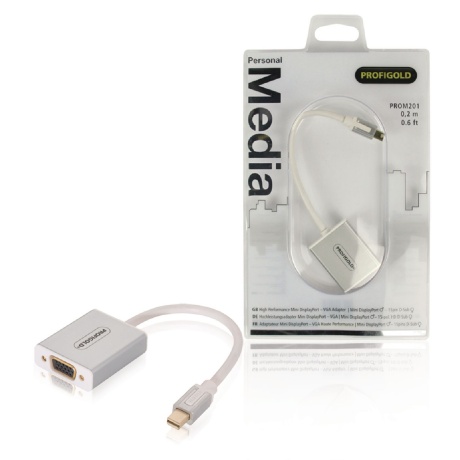 Profigold PROM201 Adapter MAC Mini DP otsik - VGA pesa 0,2m