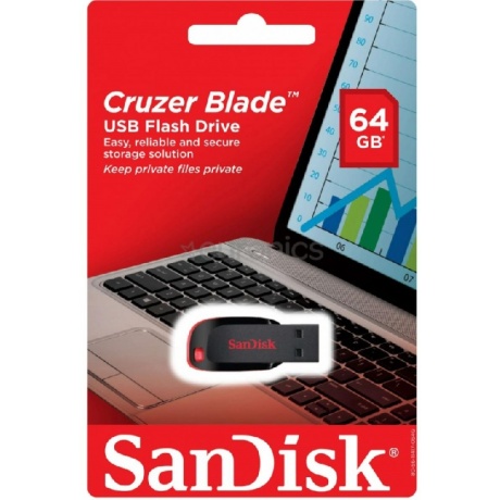 Mälupulk Sandisk Cruzer Blade 64GB, USB 2.0