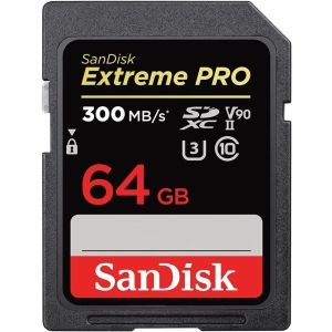 Mälukaart SD Extreme Pro 64GB 300/90 MB/s Class10 / V30 / UHS-I / U3