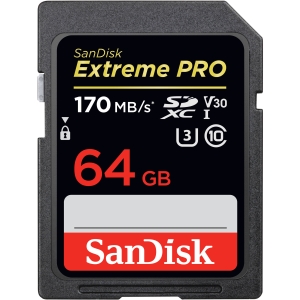 Mälukaart Secure Digital Extreme Pro 64GB 170/90 MB/s V30 / UHS-I / U3