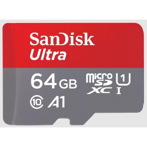 SanDisk SD Micro Ultra 64GB+SD adapter 120MB/s,UHS 1, Class 10, A1