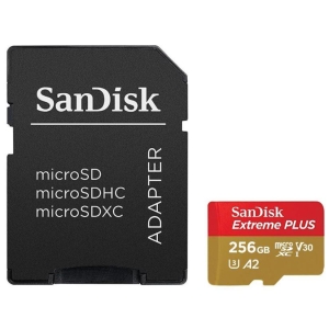 Mälukaart microSD Extreme Plus 256GB 200/140 MB/s Class10 / V30 / UHS-I / U3