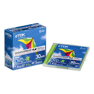 TDK DVD-R 1,4GB Mini, jewel