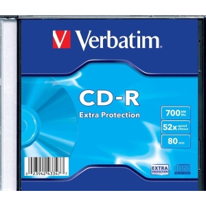 Verbatim CD-R 80min 700MB52x Slim üksik