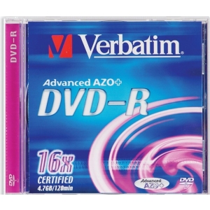 Verbatim DVD-R 4,7GB/16X, jewel karp EOL