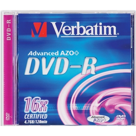 Verbatim DVD-R 4,7GB/16X, jewel karp EOL