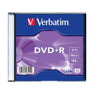Verbatim DVD+R 4,7GB/16x slim 1tk.