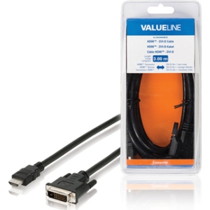 Videokaabel HDMI M - DVI-D (24+1) M, 3m, must