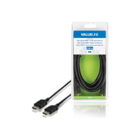 Valueline VLVB34000B20 HDMI A otsik - otsik 1.4 2m