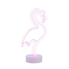 Flamingo neon lamp, battery powered