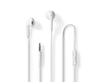 In-ear headphones Nedis with microphone white