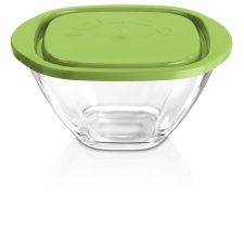 Glass bowl with lid MAGIC 19 Green 1200ml / 6