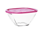 Glass bowl with lid MAGIC 19 Fuchsia 1200ml