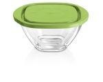 Glass bowl with lid MAGIC 24 Green 2800ml / 6