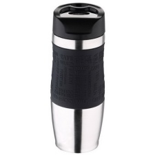 Thermo mug 400ml rv Black-silicone coating, in a gift box