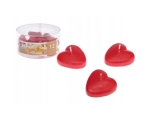 Heart-shaped floating candles 12 pcs