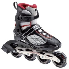 Roller skates no. 40, comfortable inner boot, one-piece alu chassis, 82A PU cast wheels (dimensions 90x24mm), ABEC-7 bearings