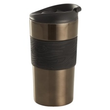 Thermo mug 400ml rv Black-silicone coating / 12