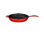 LAVA Cast iron frying pan / grill pan, with metal handle, Red, Ø28cm