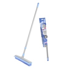 Floor brush with rubber bristles, telescopic handle BACTERIA STOP