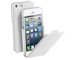 Сотовый чехол для iPhone 5, тонкий клапан (с магнитом), белый EOL