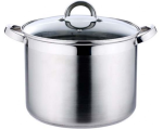 Pot UNO Eladia 20L stainless, with glass lid, induction 32x25cm