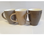 Mug ceramic, beige 3s. 300 ml 10x8cm / 36
