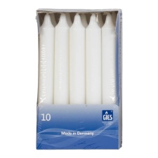 Household candle 10pcs. 180 * 21.5mm white / 12