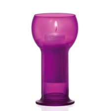 EOL Glass candlestick Lucilla Fuxia DB120