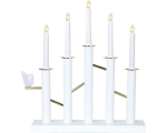 Advent candlestick Birdy, 43x45x8cm, 5 LED lights, 230V, IP20