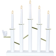 Advent candlestick Birdy, 43x45x8cm, 5 LED lights, 230V, IP20