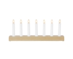Advent candlestick IDA, wooden 39x15x5cm, with 7 lights, 230V, IP20