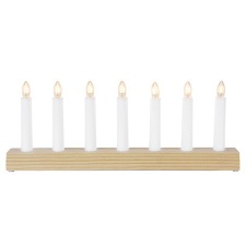 Advent candlestick IDA, wooden 39x15x5cm, with 7 lights, 230V, IP20