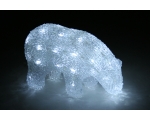 Белый медведь, с 40 белыми светодиодами, 22*9,5*14 см