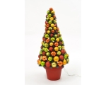 Рождественский деко Кричащий, пирамидальный, высота 80 см, 50 светодиодных фонарей золотистый / красный / зеленый / 1