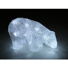 Acrylic Polar Bear with 20 white LED lights / 10 18 * 8.5 * 11cm