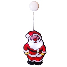 Window decoration Santa Claus 8 LED, 17,5x26,5cm, battery powered, IP20