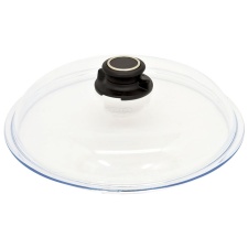 Glass lid with ventilation button 28cm