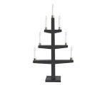 Advent candlestick Gray gray, 47x90x14cm, 7 LED lights, wooden, gray, E10, 230V, IP20