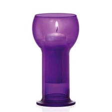 EOL Glass candlestick Lucilla Purple DB120