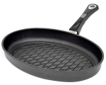 Fish-BBQ pan 35x24x5cm, cast aluminum, induction, thickness 9-10mm, non-stick Lotan cover, oven-proof handle (240 * C)
