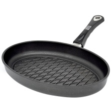 Fish-BBQ pan 35x24x5cm, cast aluminum, induction, thickness 9-10mm, non-stick Lotan cover, oven-proof handle (240 * C)