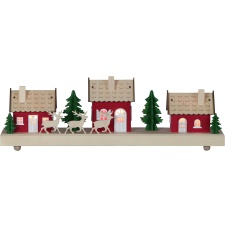 EOL Decoration Houses, 43.5x15x8cm, 3 LED, battery powered, for indoor use IP20