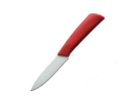 Нож Bergner Ceramica 10см, керамика, красная ручка / 60