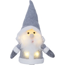 EOL Decoration Elf in gray. 4 LED light, battery operated, IP20