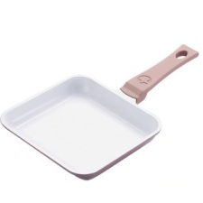 EOL Pan Minichef 14x14cm cast aluminum with ceramic coating, beige