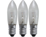 Запасные лампы LED универсальные 3шт, 0.2Вт, 23-55В, Е10, прозрачные 10/200