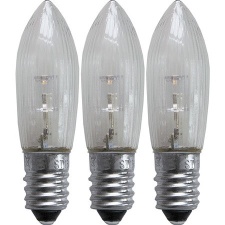 LED varupirnid advendiküünlale, 3tk,E10, 0.2W, 10-55V, läbipaistev